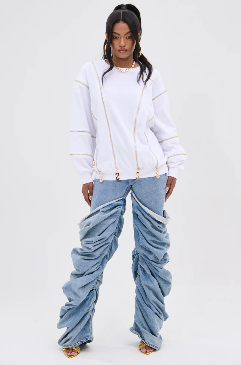 SABRINA ALL OVER ZIPPER SWEATSHIRT - Image 9