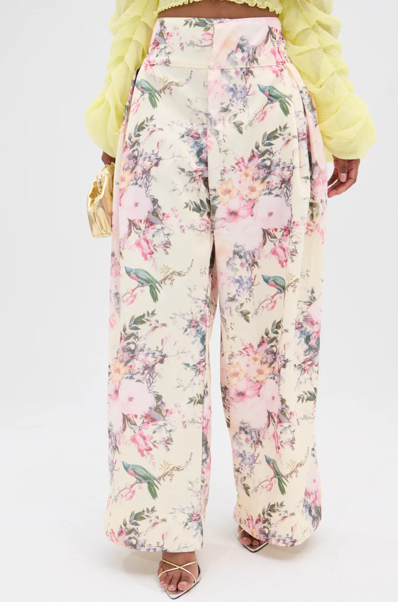 SABRINA FLORAL WIDE LEG PANT - Image 2