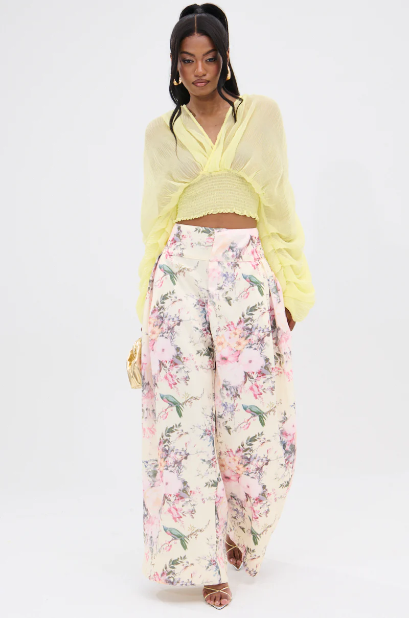 SABRINA FLORAL WIDE LEG PANT - Image 7