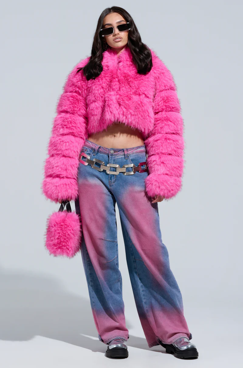 SABRINA HOODED FAUX FUR JACKET - Image 5