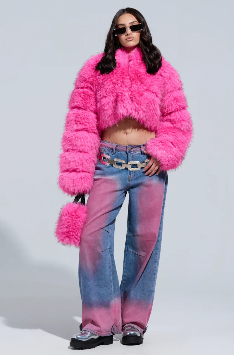 SABRINA HOODED FAUX FUR JACKET - Image 6