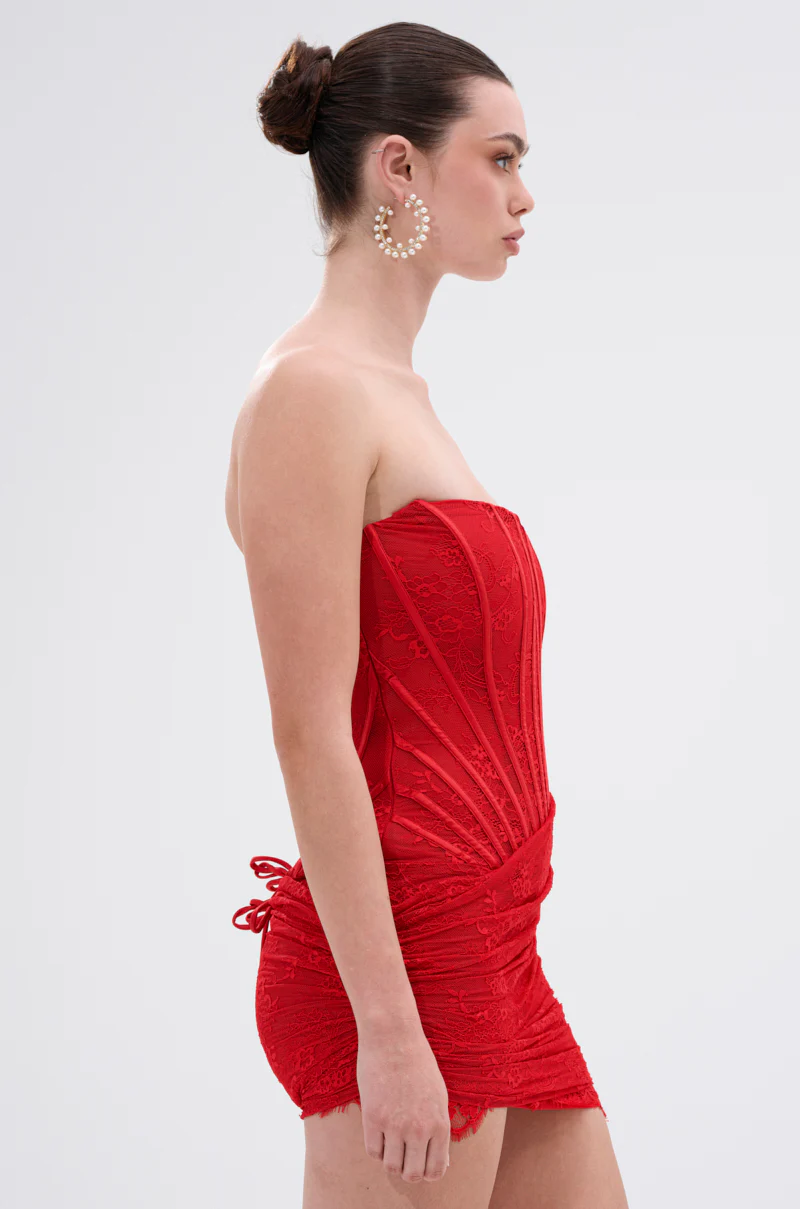 SABRINA LACE LAYERED MINI DRESS - Image 4