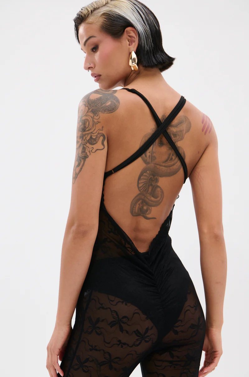 SABRINA MESH PRINTED JUMPSUIT - Image 7