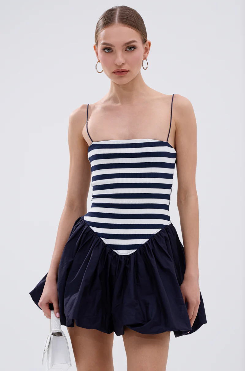 SAIL AWAY WITH ME STRIPE MINI DRESS - Image 2