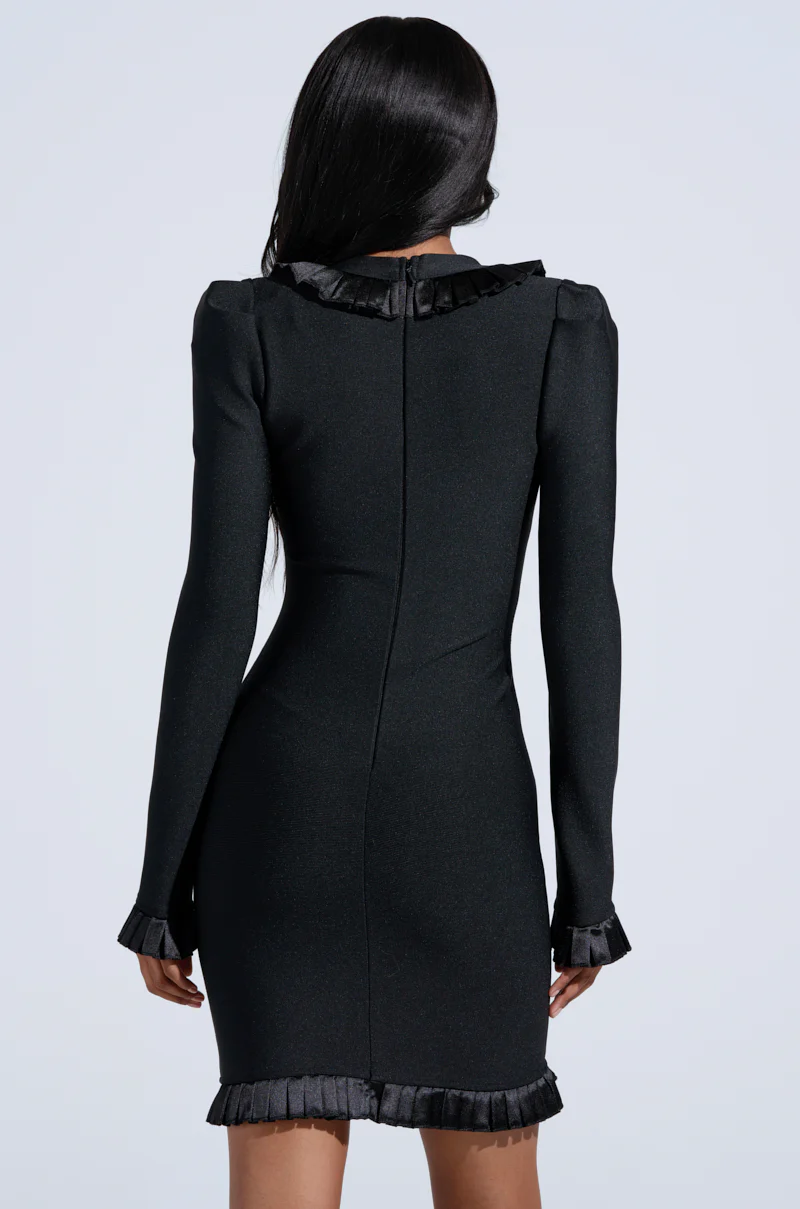 SAKURA BANDAGE RUFFLE MINI DRESS - Image 4
