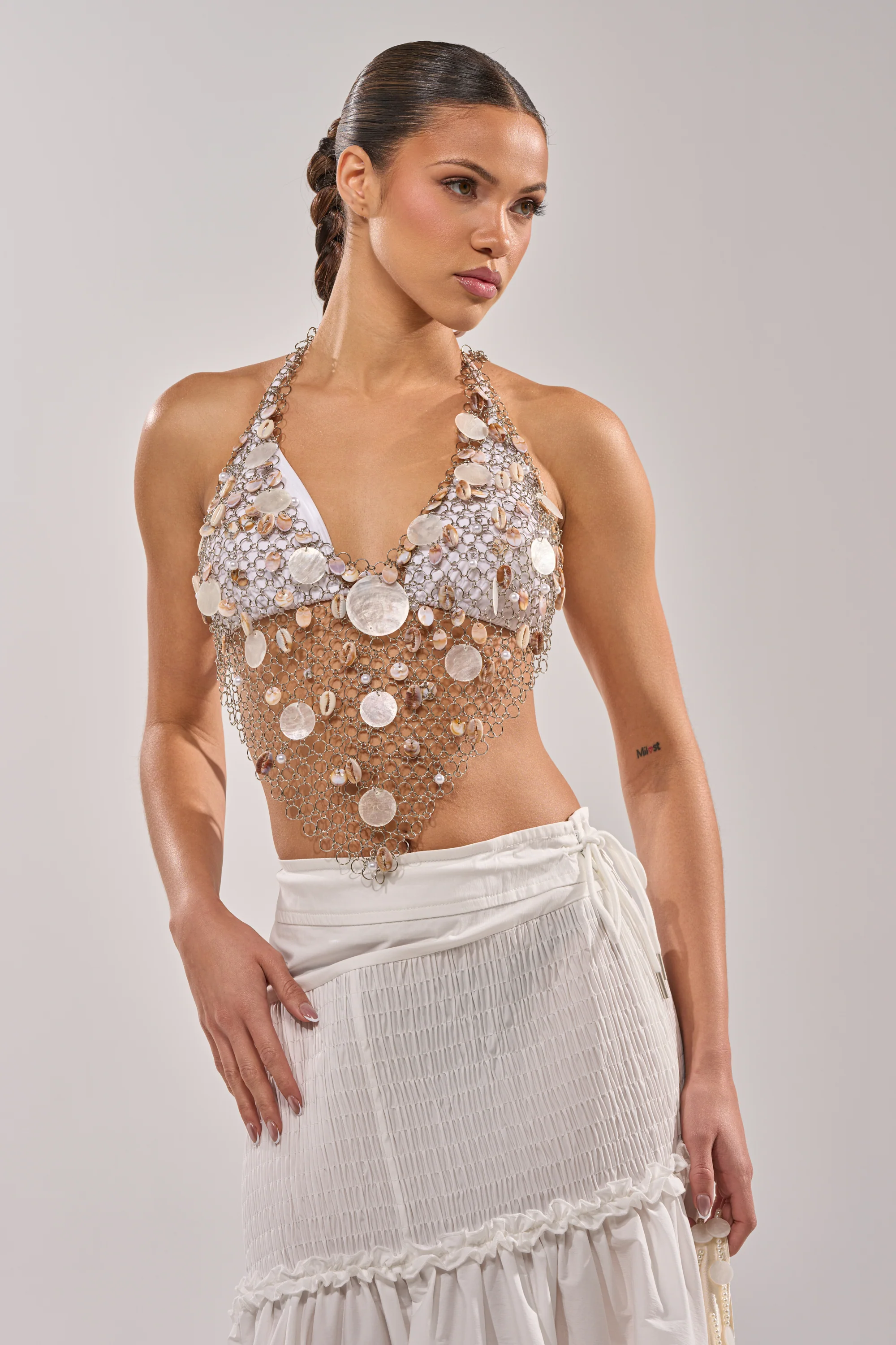 SALLY SELLS SEASHELLS CROCHET HALTER TOP - Image 2