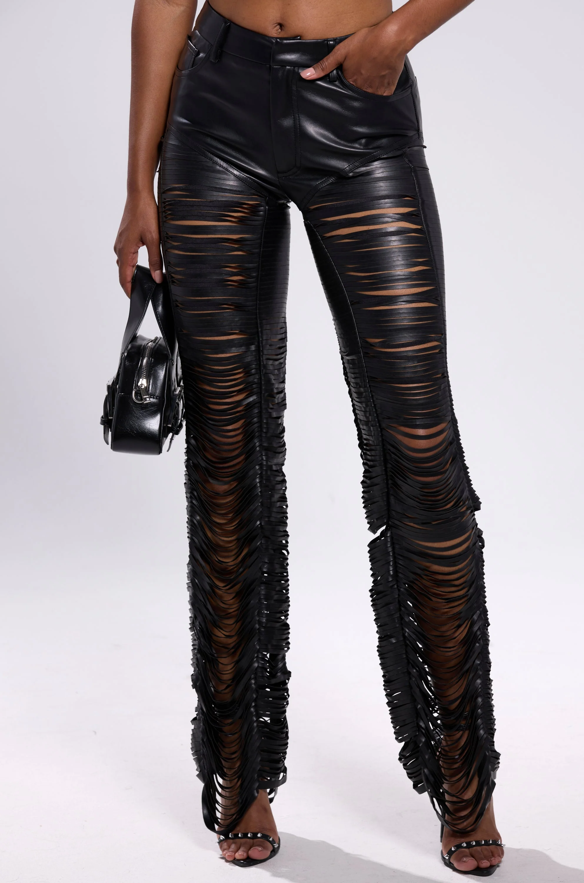 SAME OL' MISTAKES DISTRESSED LEATHER PANT - Image 3