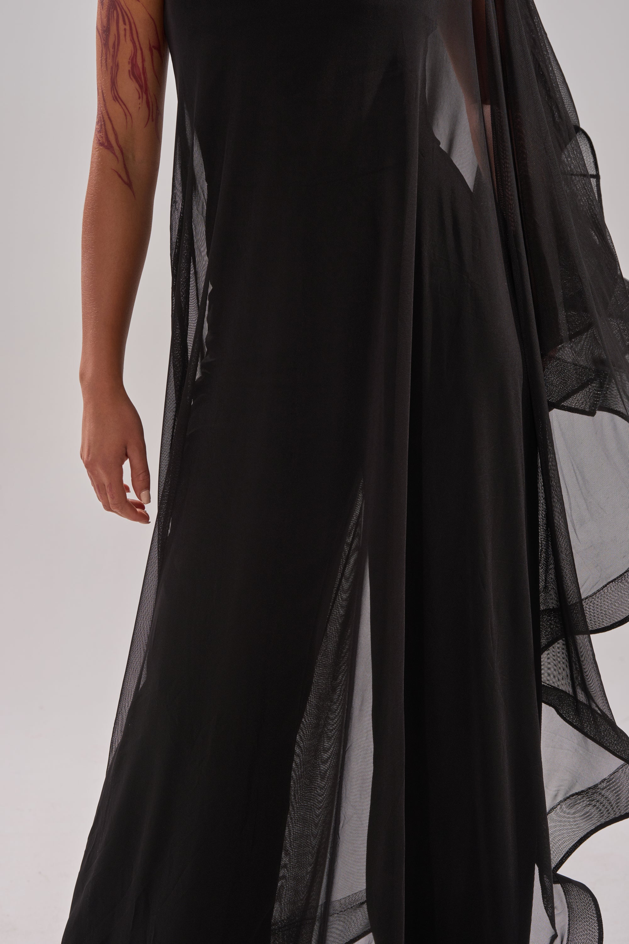 SANDO MESH JUMPSUIT IN BLACK - Image 10