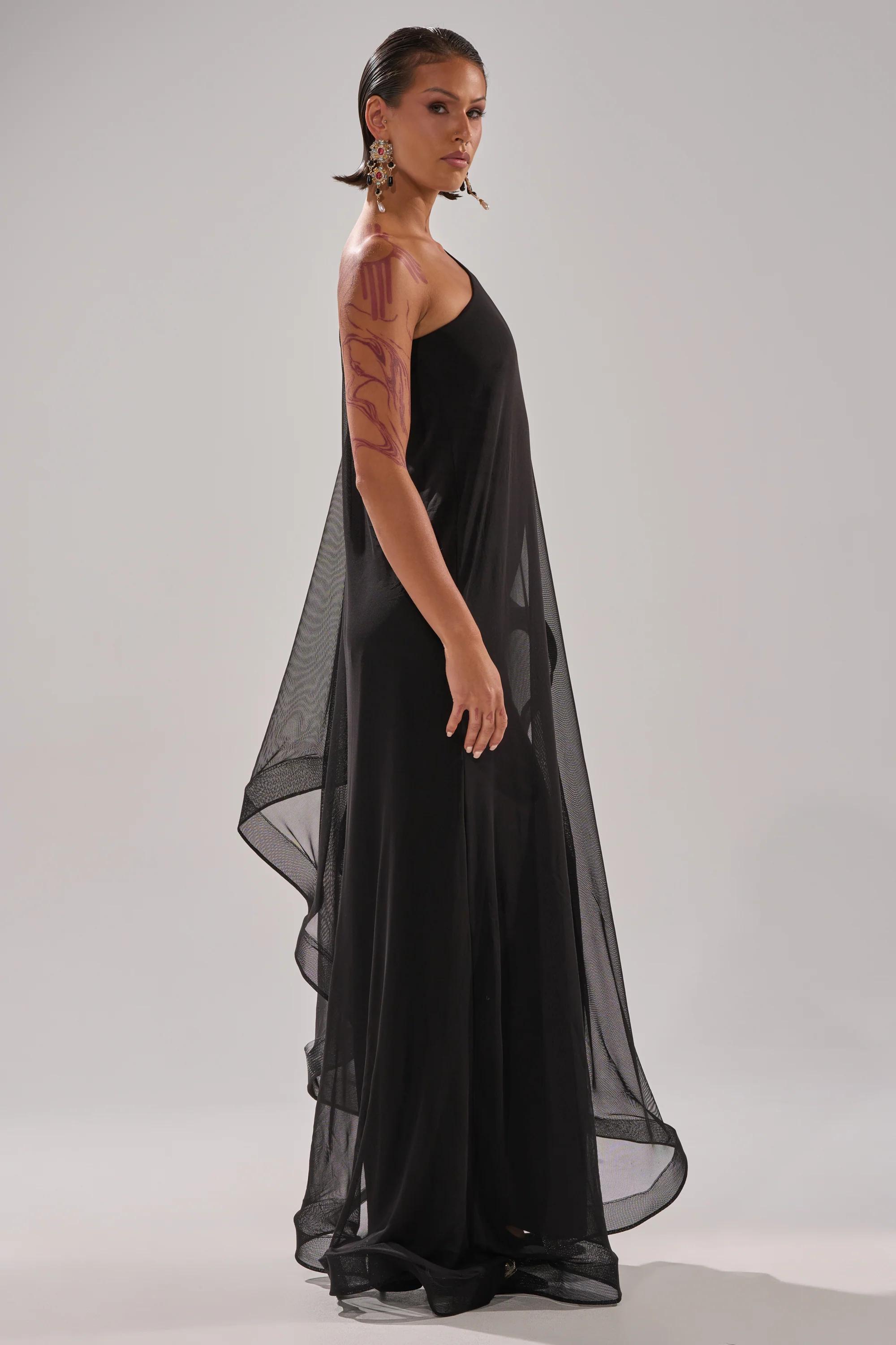 SANDO MESH JUMPSUIT IN BLACK - Image 6