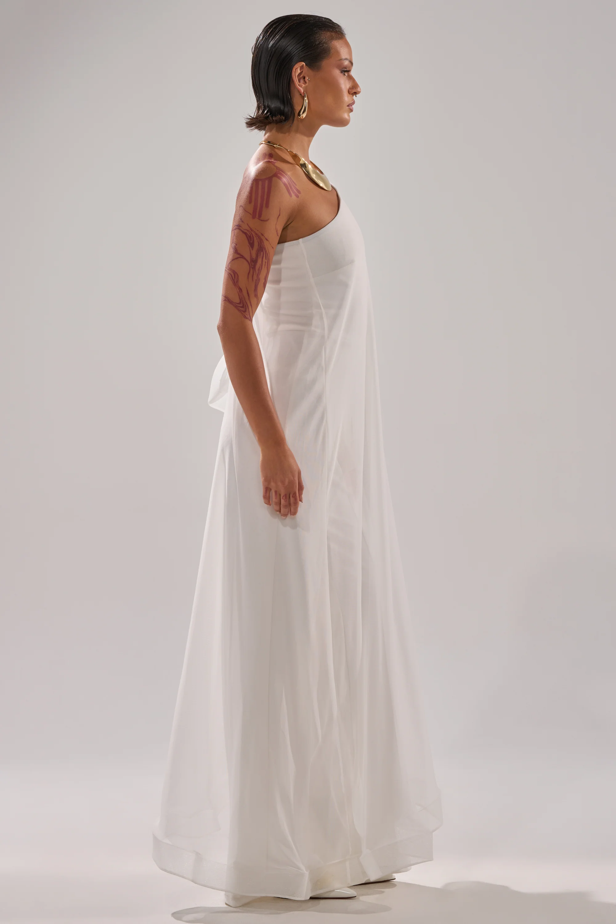 SANDO MESH JUMPSUIT IN WHITE - Image 6