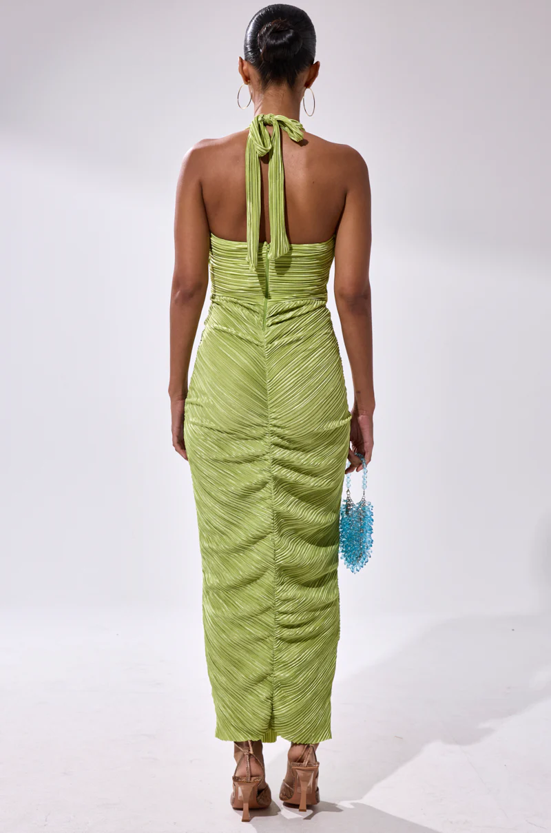 SARAH SLINKY DRESS IN GREEN - Image 5