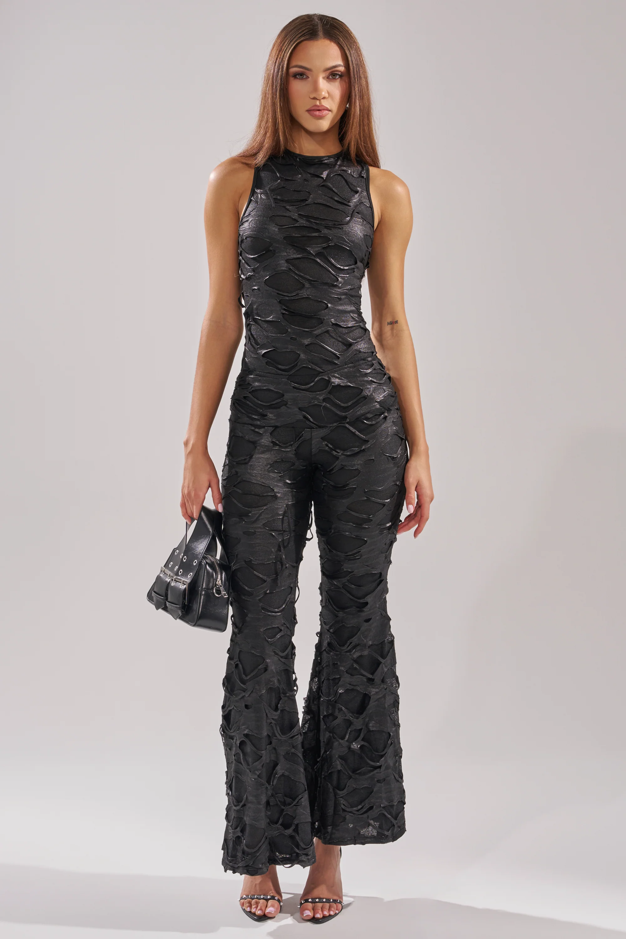 SASHA LACE SLEEVELESS JUMPSUIT
