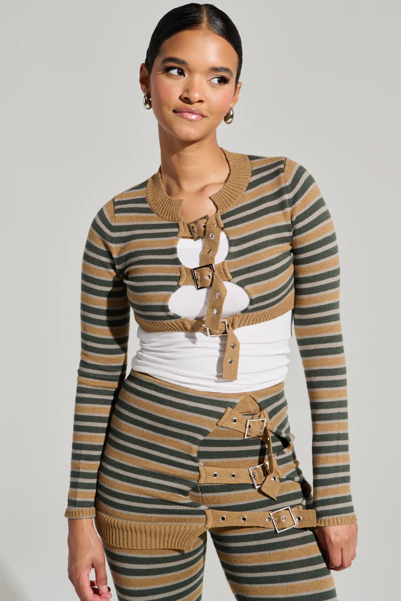 SAY LESS LONG SLEEVE SWEATER TOP - Image 3