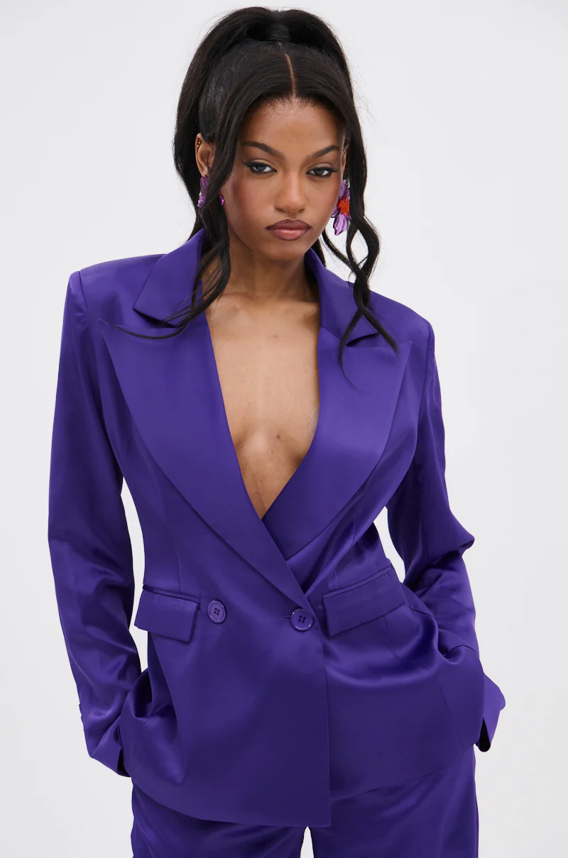 SAY YOU LOVE ME SATIN BLAZER - Image 2