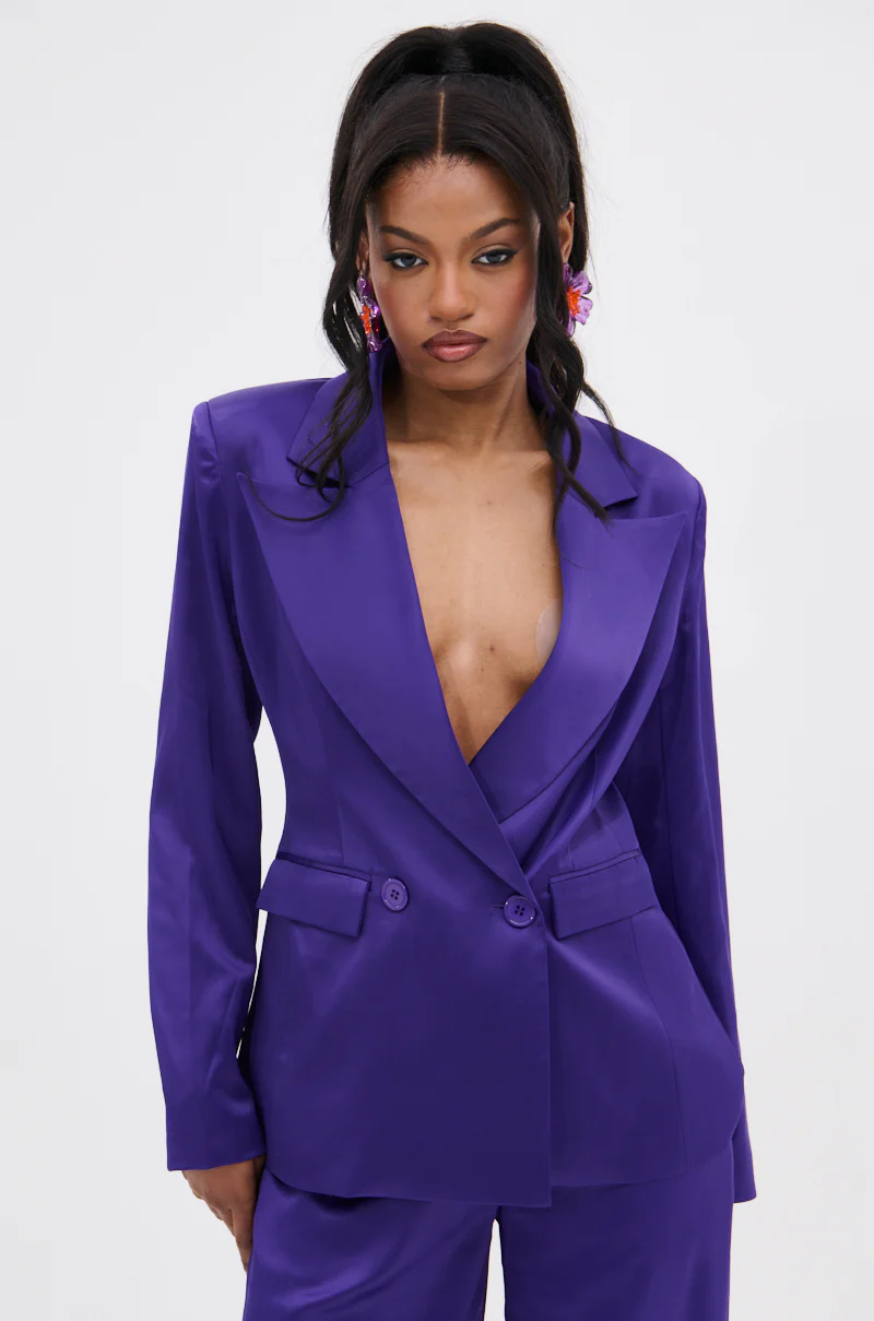 SAY YOU LOVE ME SATIN BLAZER - Image 3