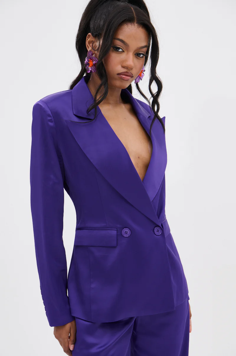 SAY YOU LOVE ME SATIN BLAZER - Image 4
