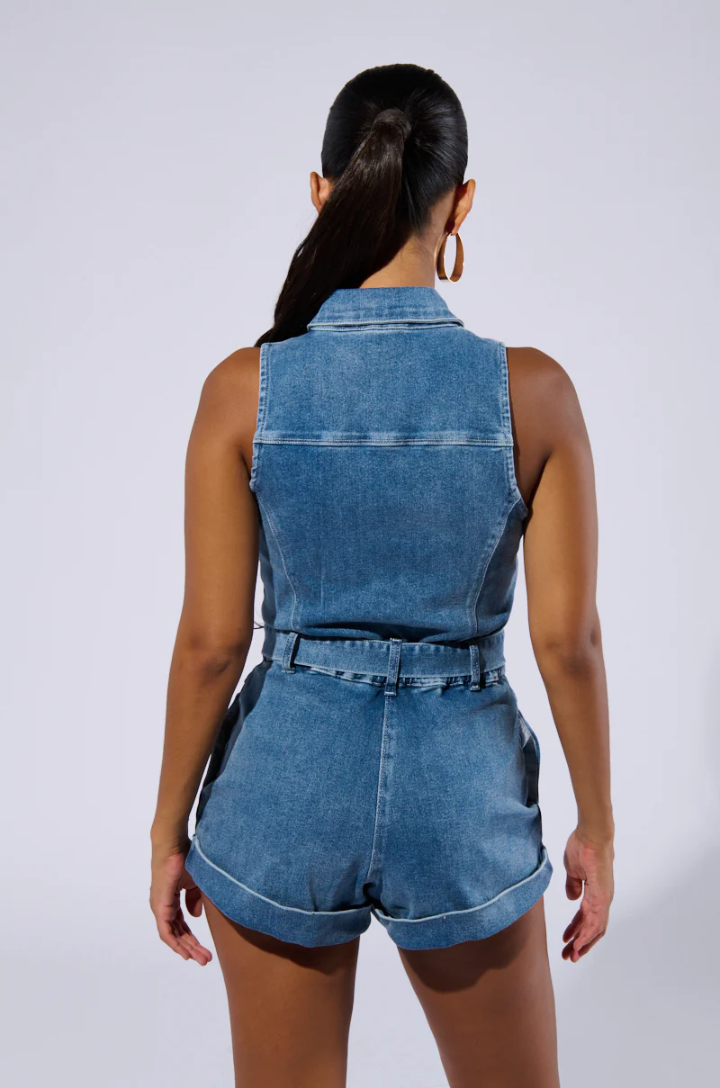 SAYLOR DENIM ROMPER - Image 4