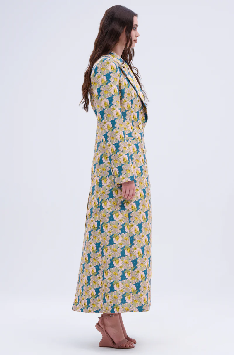 SCARLETT LUXE TRENCH IN BROCADE - Image 3