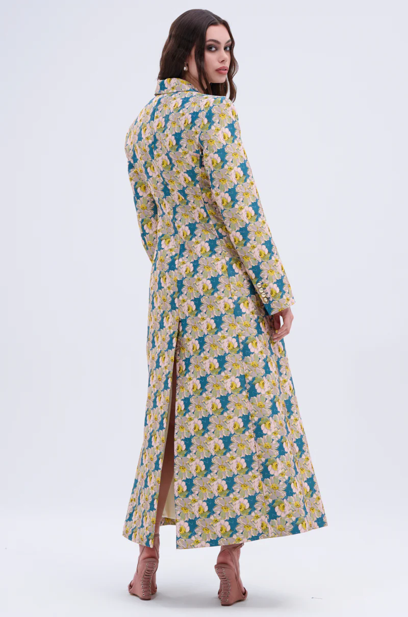 SCARLETT LUXE TRENCH IN BROCADE - Image 4