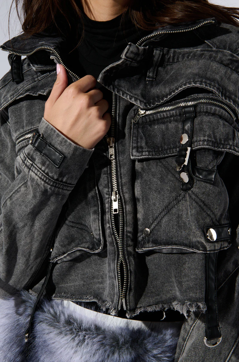 SCORPIO CARGO DENIM JACKET - Image 9