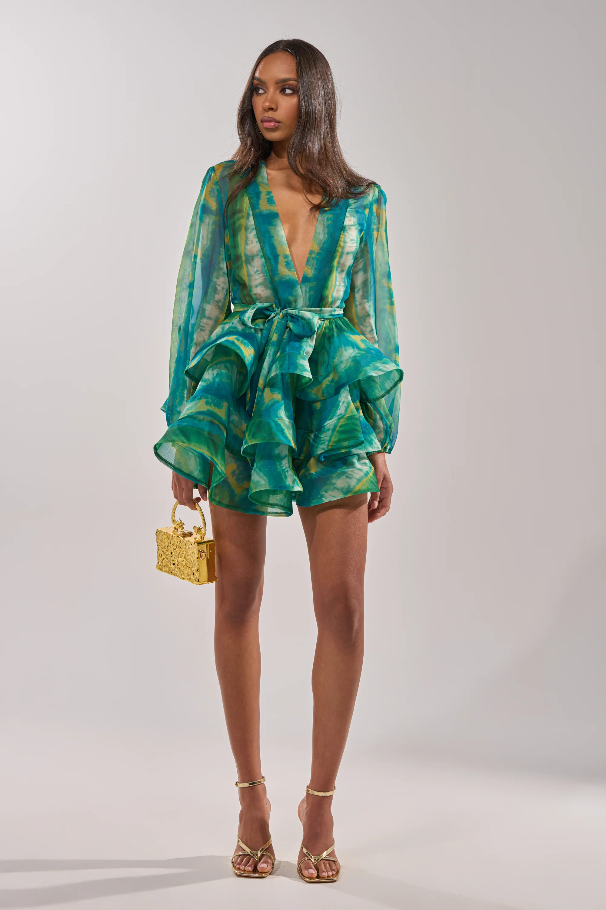 SEA BREEZE RUFFLE MINI DRESS - Image 6