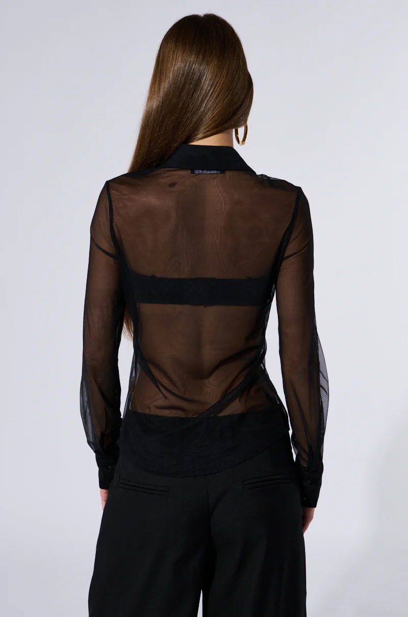 SEALED LIPS BUTTON DOWN BLOUSE - Image 4