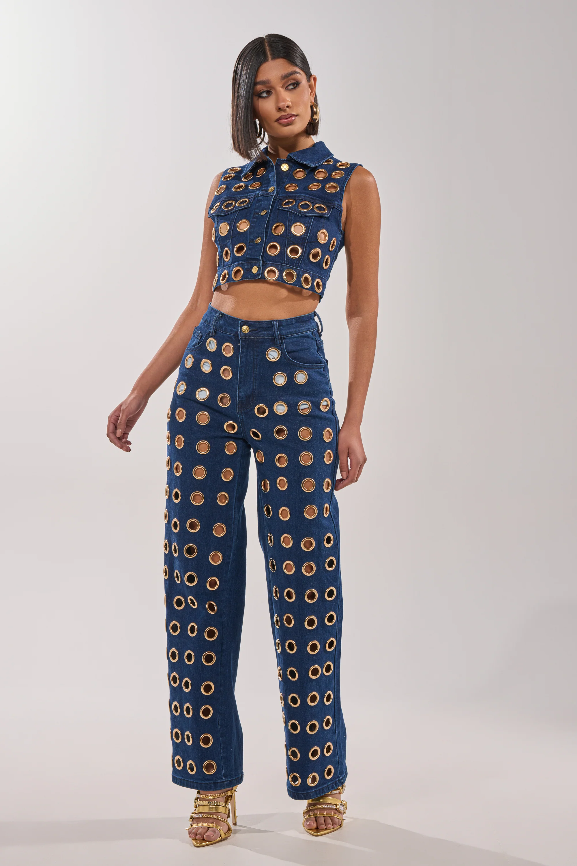 SEE THROUGH ME WIDE LEG DENIM