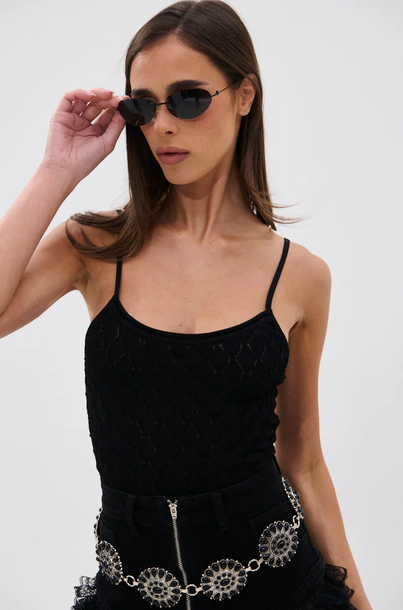 SEE THROUGH THE LINE CROCHET BODYSUIT - Image 2