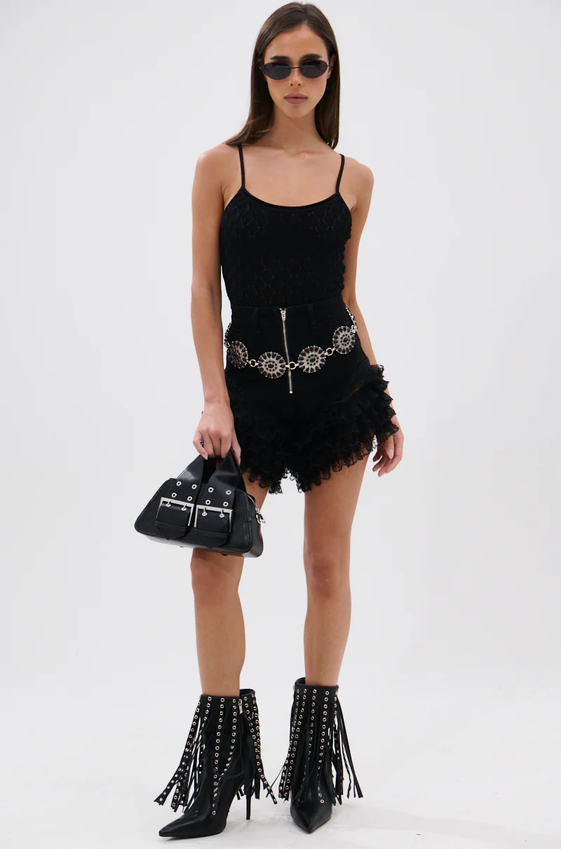 SEE THROUGH THE LINE CROCHET BODYSUIT - Image 6