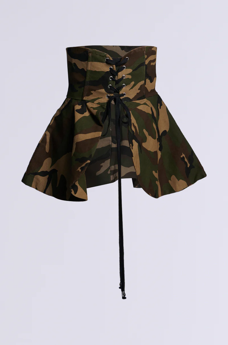 SEE THRU YOU CAMO PEPLUM BELT - Image 3