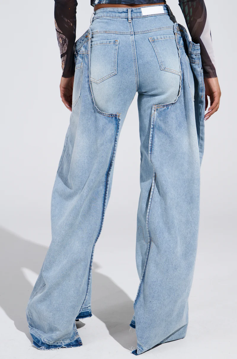 SEEING DOUBLE DECONSTRUCTED DENIM JEANS - Image 6