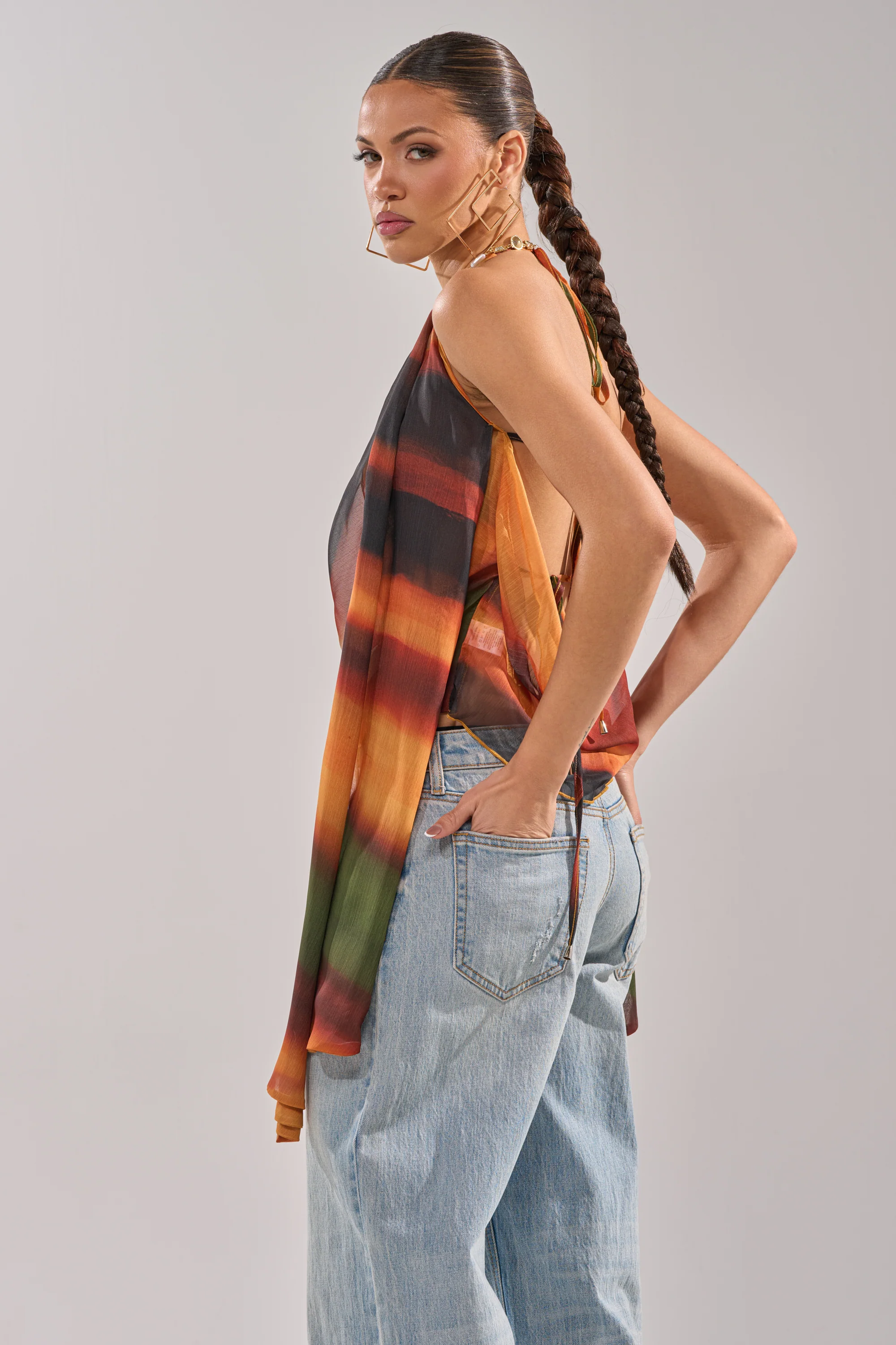 SELENA DEEP COWL HALTER TOP - Image 5
