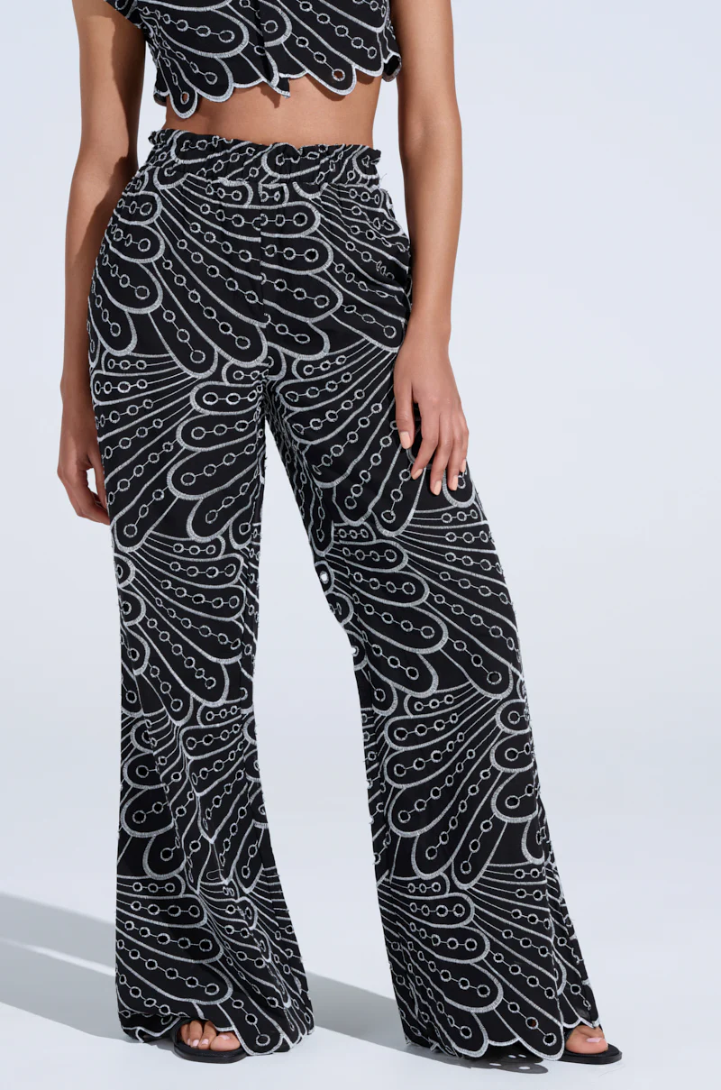 SET YOU FREE BLACK MULTI PALAZZO PANT - Image 3