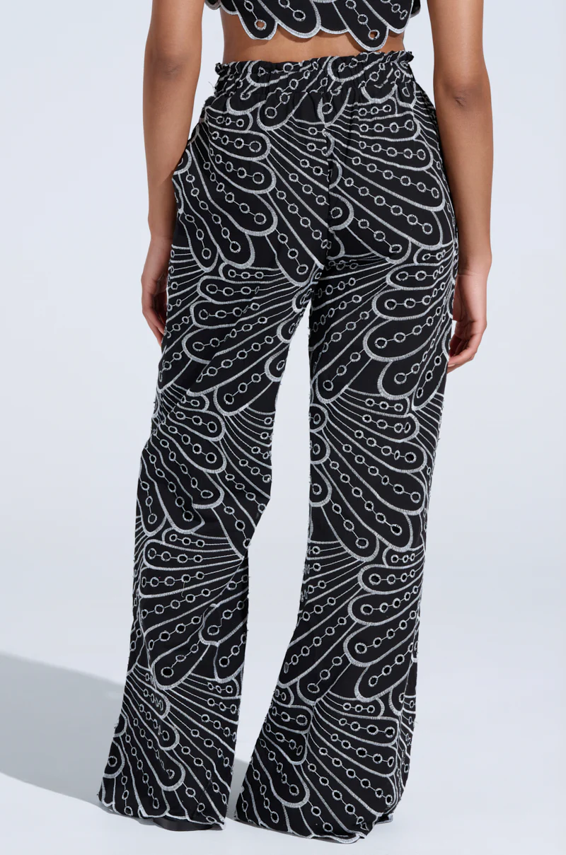 SET YOU FREE BLACK MULTI PALAZZO PANT - Image 5
