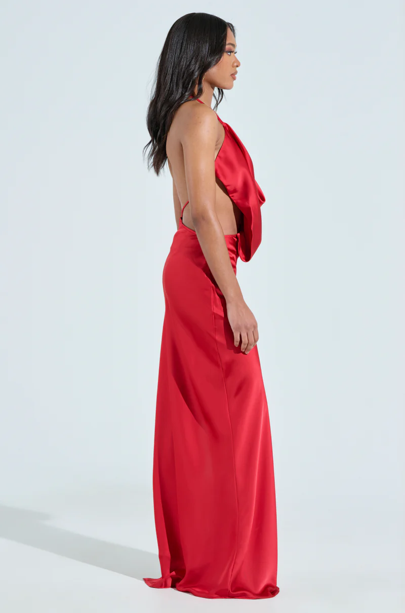 SEXY CAN I SATIN MAXI DRESS - Image 5
