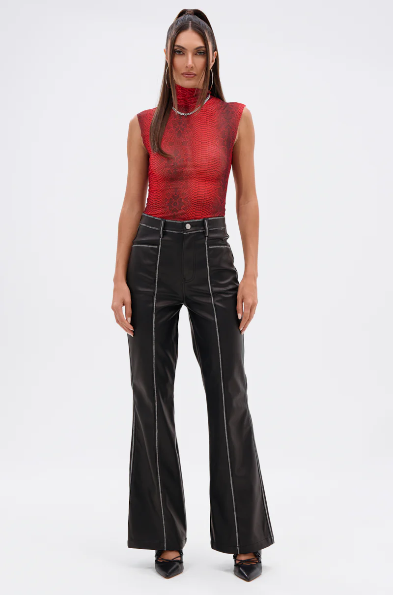 SEXY LITTLE SNAKE MESH TOP IN RED - Image 6