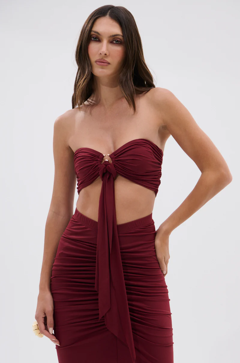 SEXY RUCHED BANDEAU TOP - Image 3