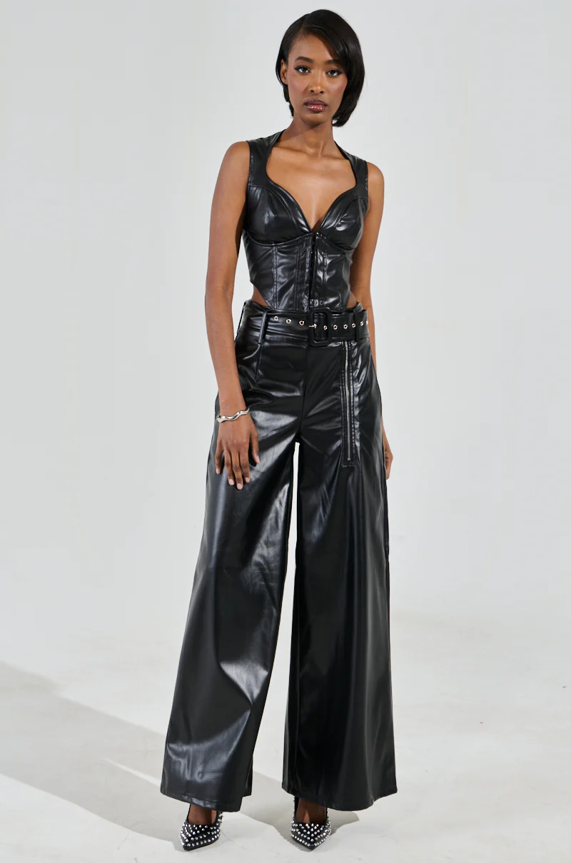 SHAINA FAUX LEATHER TROUSER - Image 6