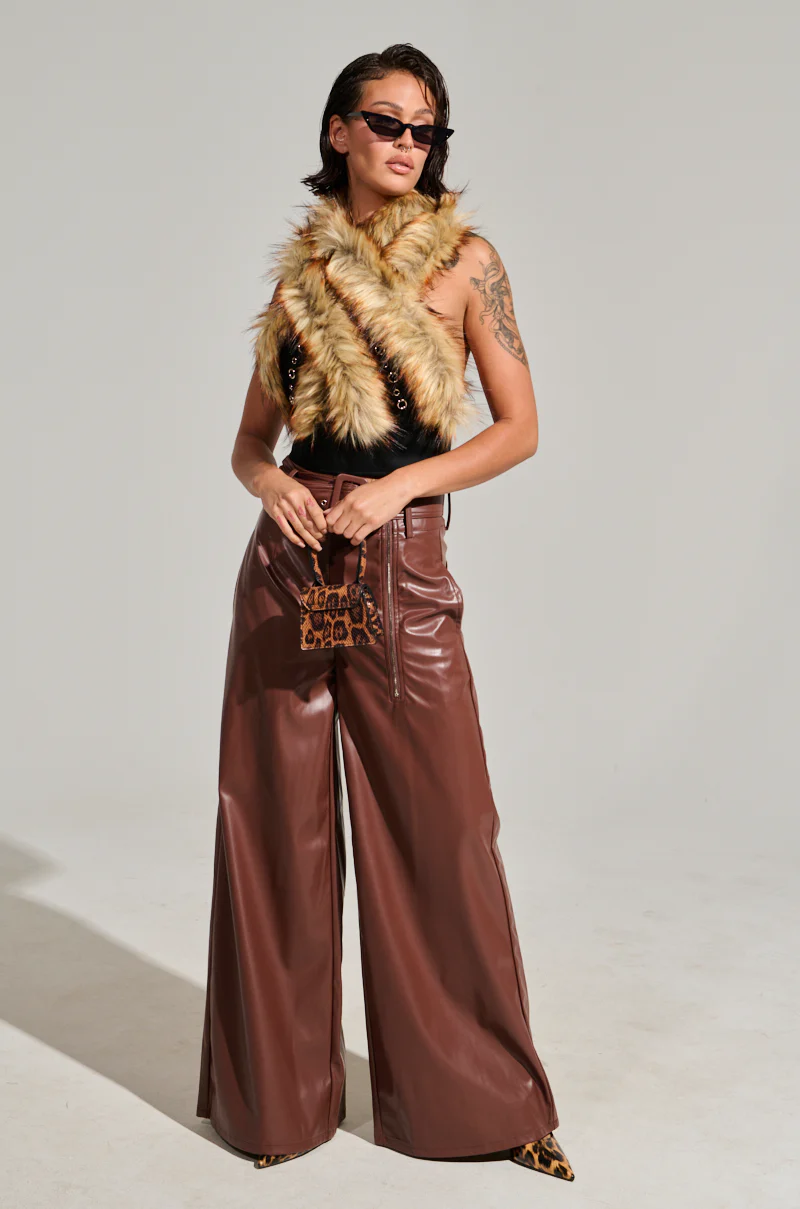 SHAINA FAUX LEATHER TROUSER - Image 6