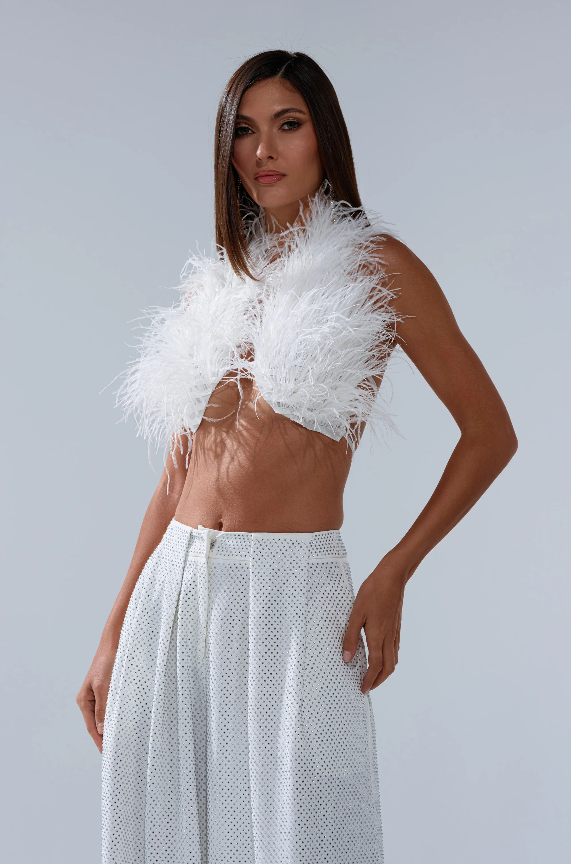 SHAKE IT FOR ME GIRL FEATHER BRALETTE - Image 2