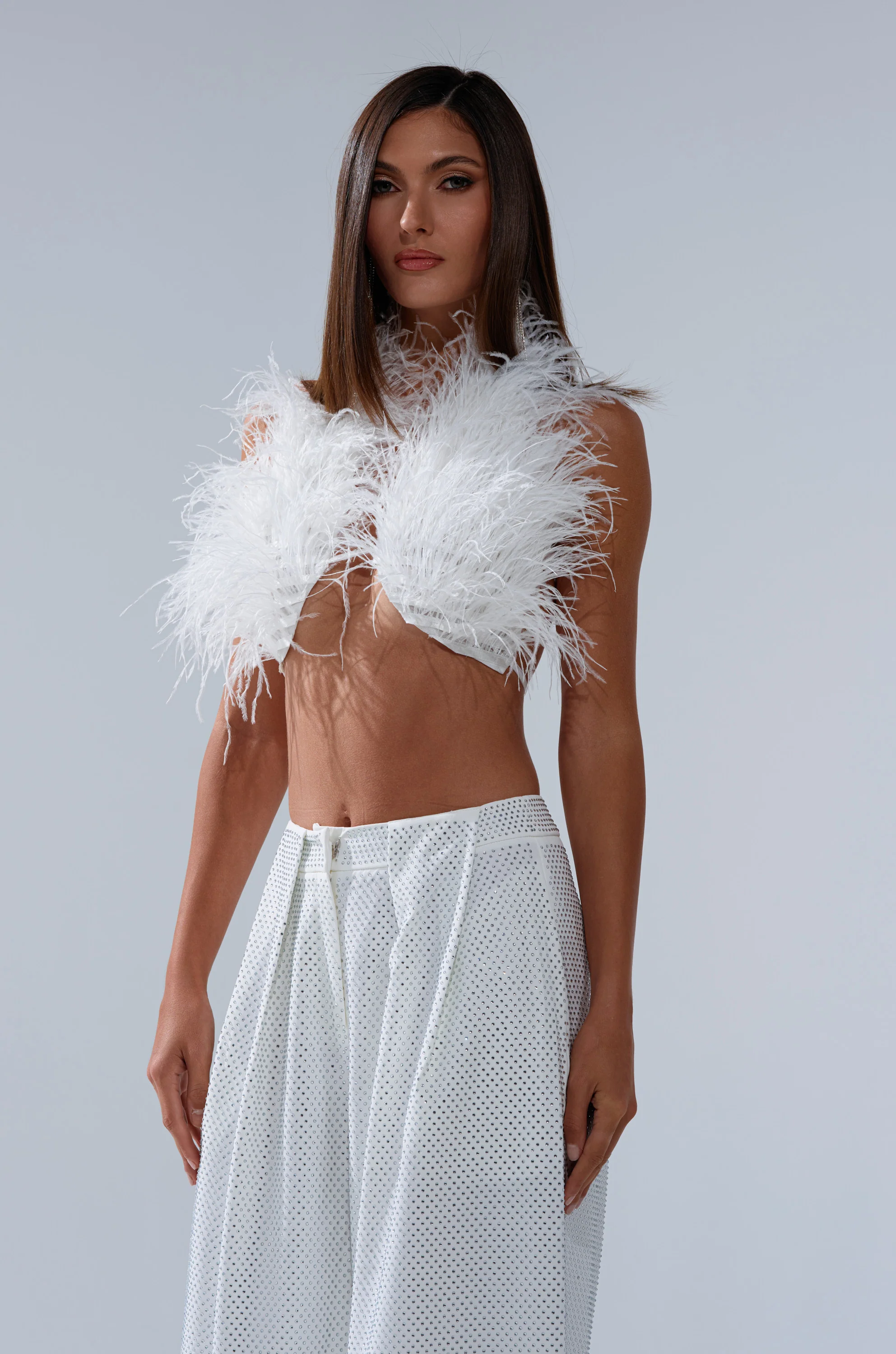 SHAKE IT FOR ME GIRL FEATHER BRALETTE - Image 4