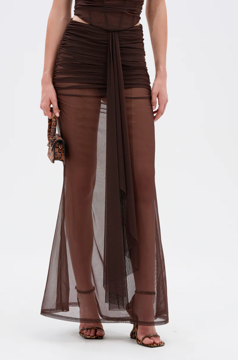 SHAKE IT FOR ME GIRL MESH MAXI SKIRT - Image 3