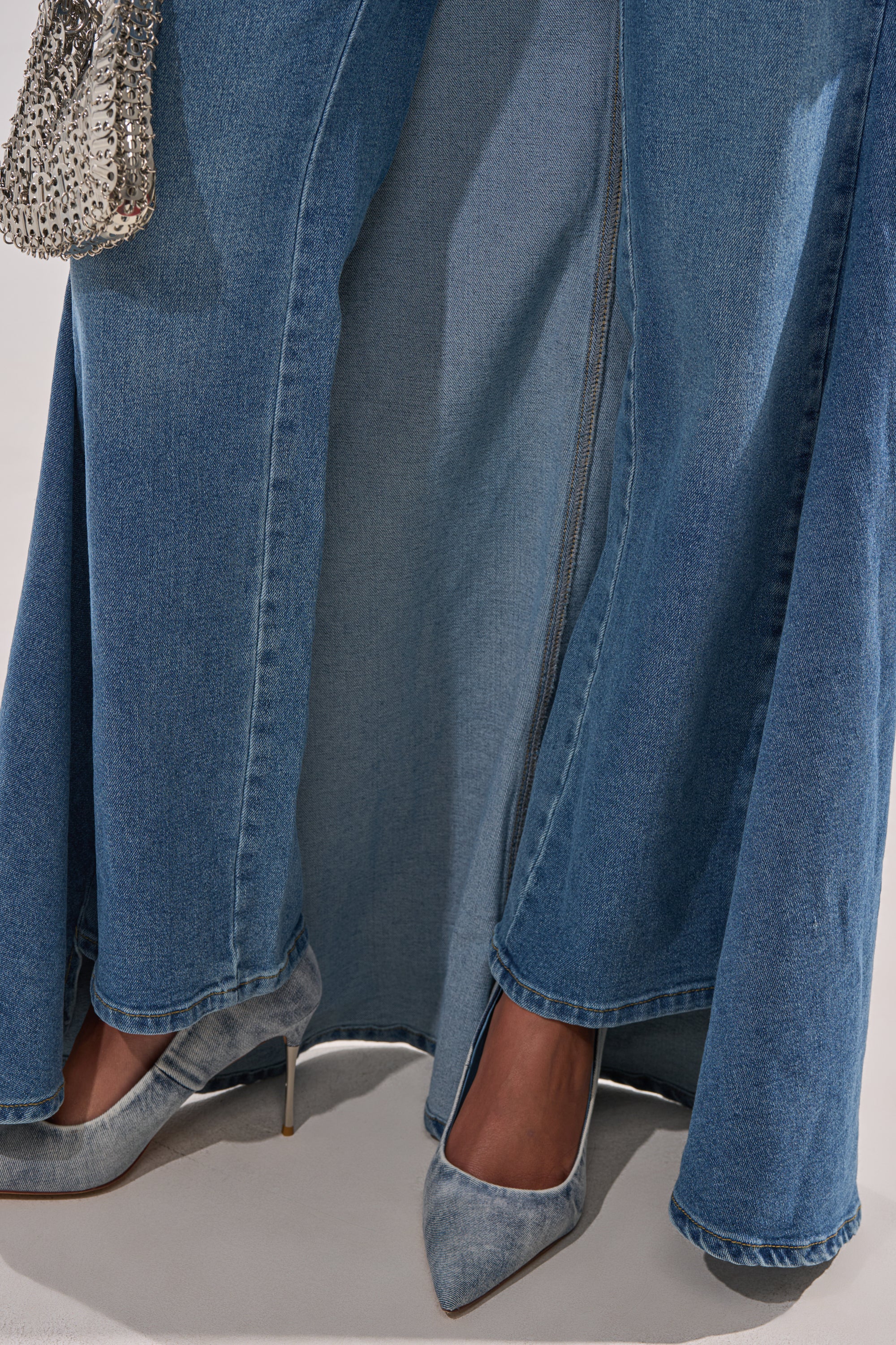 SHAKE IT OFF DENIM PANT WITH SKIRT ATTACHED - Image 6