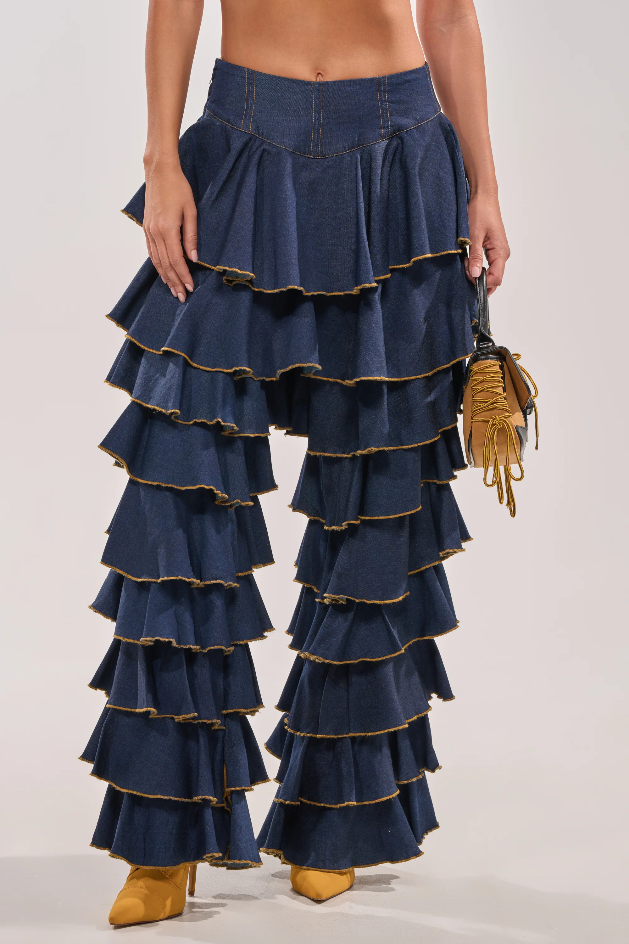 SHAKE IT OUT DENIM RUFFLE JEANS - Image 5