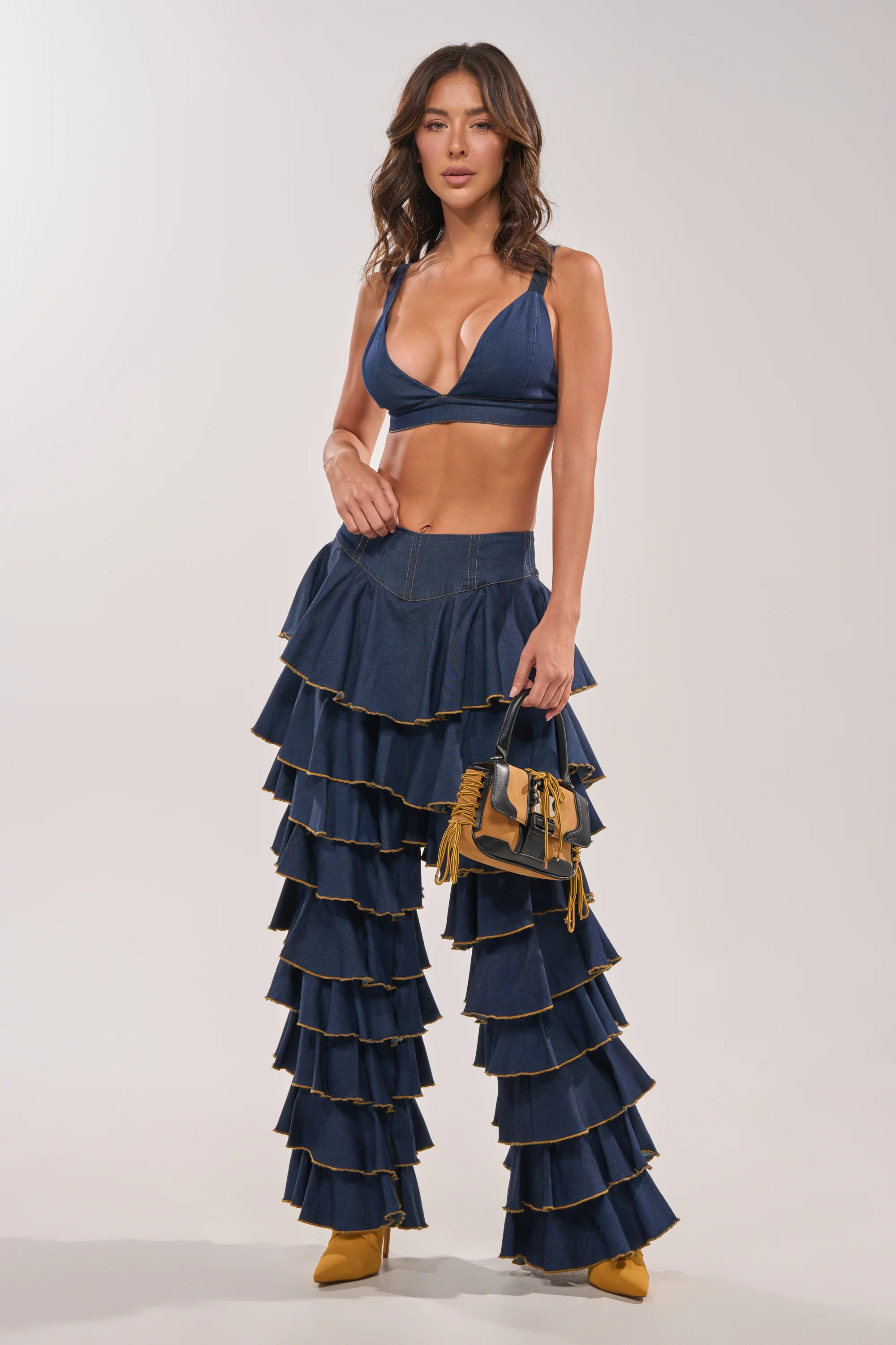 SHAKE IT OUT DENIM RUFFLE JEANS - Image 8