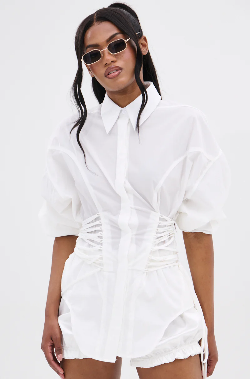 SHAR BUTTON DOWN WITH SIDE TIES - Image 3