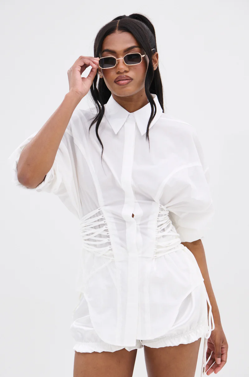 SHAR BUTTON DOWN WITH SIDE TIES - Image 4