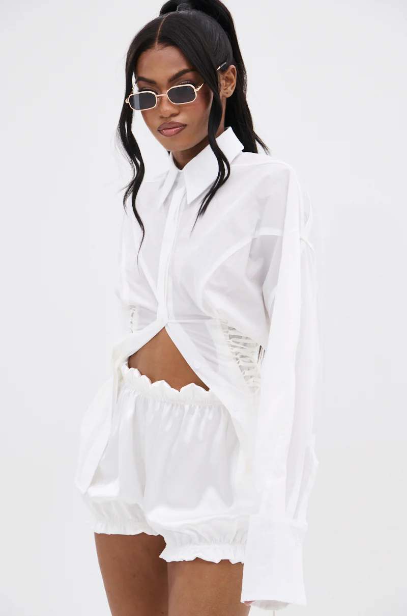 SHAR BUTTON DOWN WITH SIDE TIES - Image 5