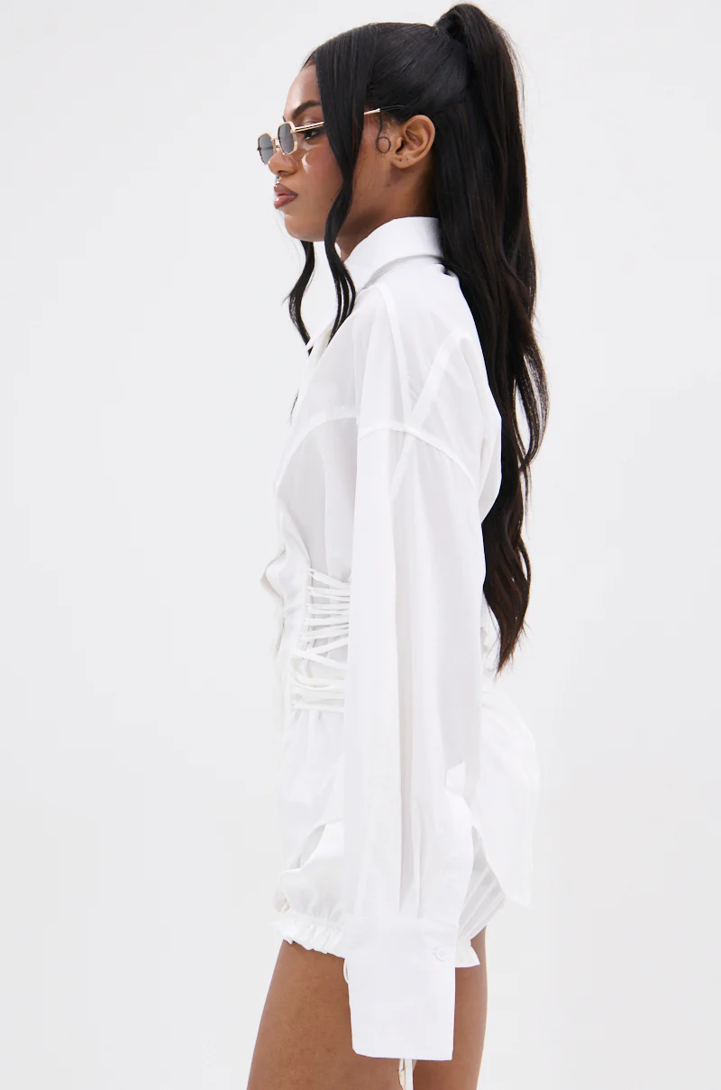 SHAR BUTTON DOWN WITH SIDE TIES - Image 6