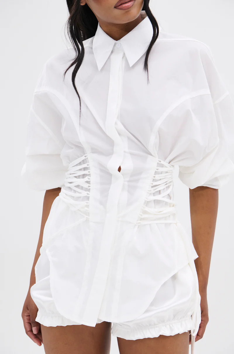 SHAR BUTTON DOWN WITH SIDE TIES - Image 9